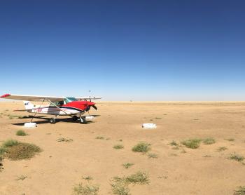 Aircraft in the desert