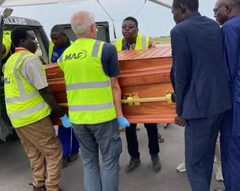 Transporting body of President Obed