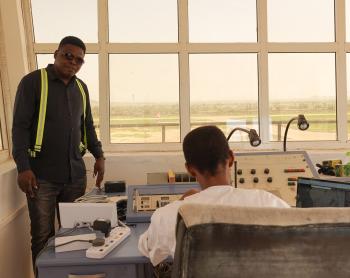Dieudone and Abbas in the Control tower