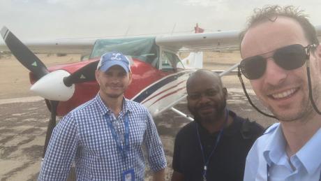 Pilot Phil, Samba Nzaba Aymar and Frank Santana 