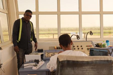 Dieudone and Abbas in the Control tower