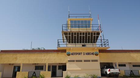 The control tower at Abeche Airport