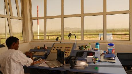 Abbas flight following in the control tower